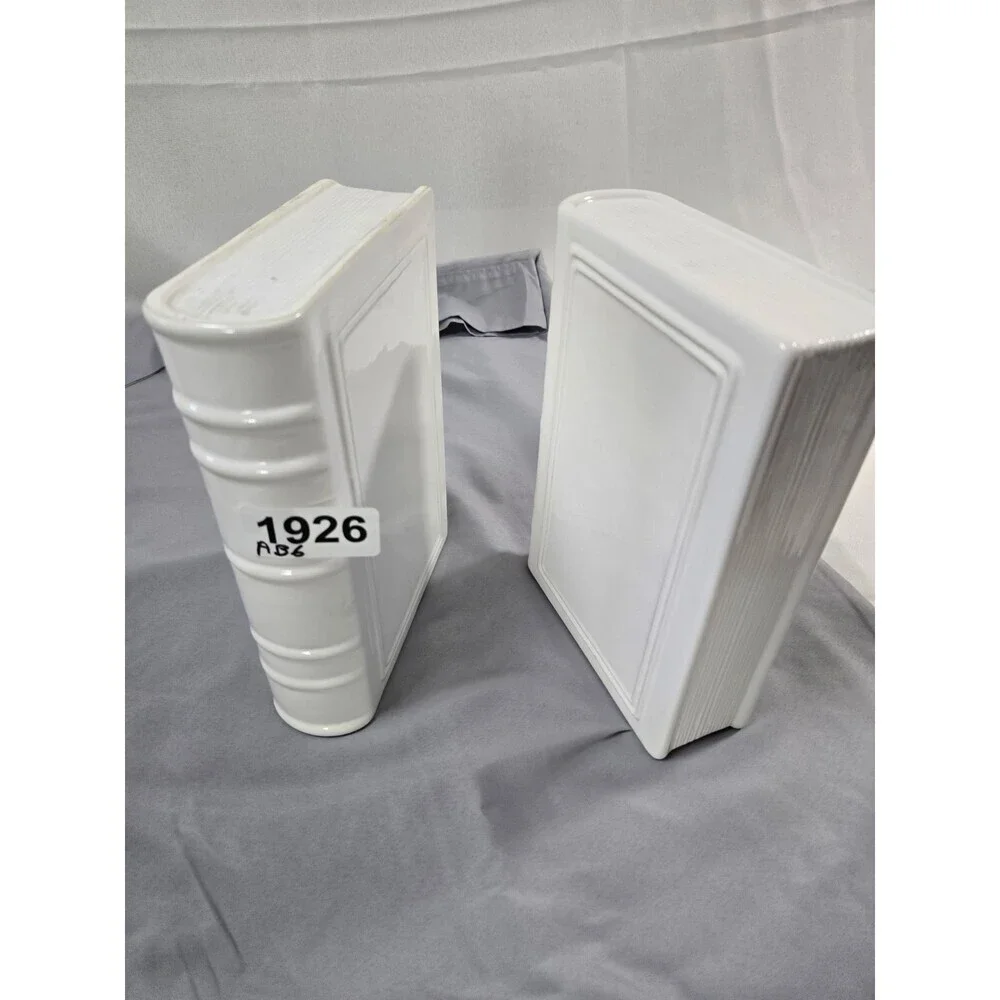 Ceramic Book-Themed Bookends